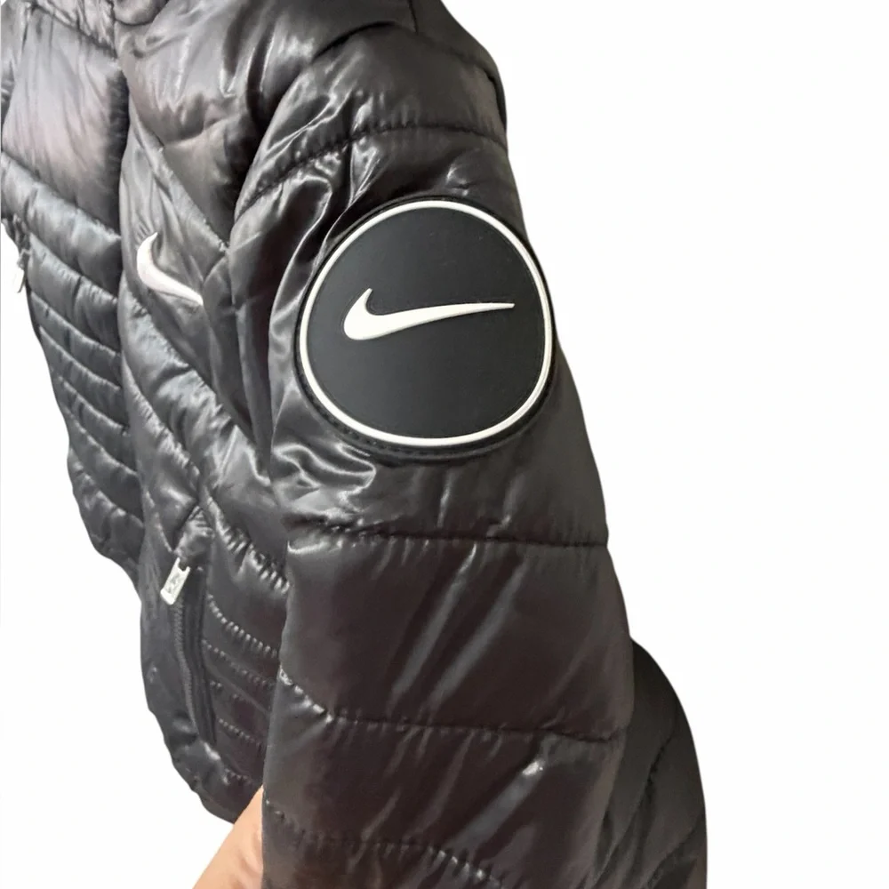 Nike Black Hooded Quilted Puffer Jacket‎